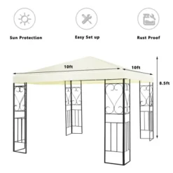 Costway 10'x10' Patio Gazebo Canopy Tent Steel Frame Shelter Patio Party Awning -Coleman Shop GUEST 00e284d4 a3ba 43d5 b6b0 1f7eb7fa9bc2