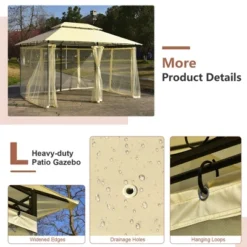 Costway 2-Tier 10'x13' Steel Gazebo Canopy Tent Shelter Patio Garden Outdoor Netting 19 Costway 2-Tier 10'x13' Steel Gazebo Canopy Tent Shelter Patio Garden Outdoor Netting -Coleman Shop GUEST 0275de4e c8d4 4918 9a03 a66f5d707136