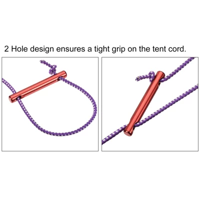 Unique Bargains Tent Rope Adjusters Aluminum Alloy Fasteners For Outdoor Camping Hiking 4 Unique Bargains Tent Rope Adjusters Aluminum Alloy Fasteners For Outdoor Camping Hiking - Image 4