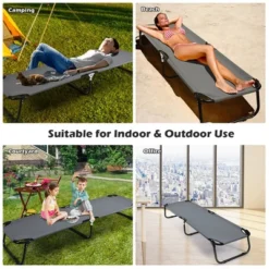 Costway Portable Camping Cot Outdoor Folding Sleeping Bed For Traveling Hiking -Coleman Shop GUEST 0611bb9b 5ffa 4ef3 8a75 a71d0dfd121b