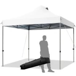 Costway 10' X 10' Portable Pop Up Canopy Event Party Tent Adjustable W/Roller Bag White/Blue/Grey -Coleman Shop GUEST 065f38e5 964b 4638 89d0 6b5b8fcc9d50