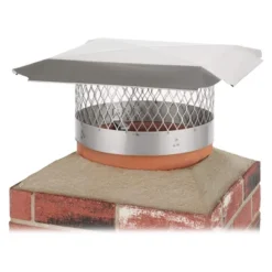 Draft King SS815U Single Flue Round 24 Gauge Slip-In Chimney Cover For 13.5"-14.5" Masonry Chimneys With Expanded Metal Mesh And Welded Legs -Coleman Shop GUEST 0a0b420c f8ae 4f36 a852 8c237c63e433