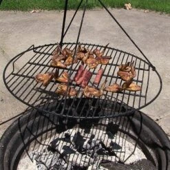 Sunnydaze Decor Sunnydaze Outdoor Camping Or Backyard Heavy-Duty Steel Round Fire Pit Cooking Rack Grill Grate - 40" -Coleman Shop GUEST 0d223ebb c25c 418e aa6f 724d286da79d