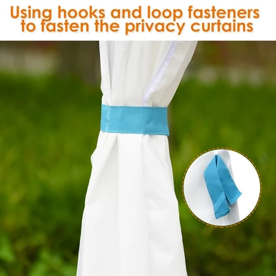 Costway 2 Tier 10'x10' Patio Gazebo Canopy Tent Steel Frame Shelter Awning W/Side Walls 9 Costway 2 Tier 10'x10' Patio Gazebo Canopy Tent Steel Frame Shelter Awning W/Side Walls - Image 9