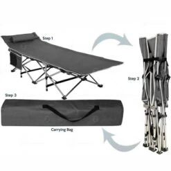 Zone Tech Folding Outdoor Travel Cot - 2 Pack Grey Portable Heavy Duty Adult And Kids Travel Cot With Large Pocket-Perfect For Hiking, Camping -Coleman Shop GUEST 13152dfd bec9 43bd 90a9 cb75d79a2a8f