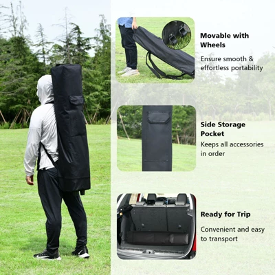 Costway 10ft X 10ft Pop Up Tent Slant Leg Canopy W/ Roll-up Side Wall 5 Costway 10ft X 10ft Pop Up Tent Slant Leg Canopy W/ Roll-up Side Wall - Image 5