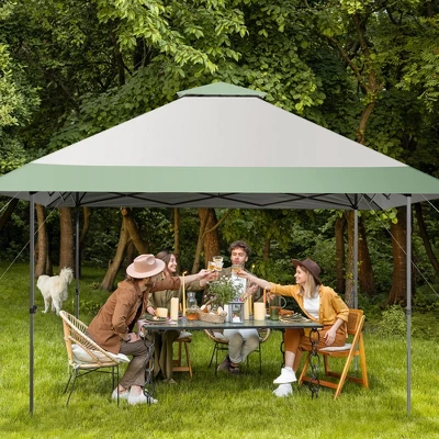 Costway 13x13ft Patio Pop-Up Gazebo Canopy Tent Instant Sun Shelter Outdoor Wheeled Bag 3 Costway 13x13ft Patio Pop-Up Gazebo Canopy Tent Instant Sun Shelter Outdoor Wheeled Bag - Image 3