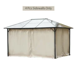 Outsunny 10' X 12' Universal Gazebo Sidewall Set With 4 Panels, 40 Hooks/C-Rings Included For Pergolas & Cabanas -Coleman Shop GUEST 1faf0628 62e2 4ccf 97c8 75fb14aa8f5c