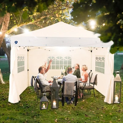 Z Shade Venture 12 X 10 Foot Lawn Garden Event Outdoor Pop Up Canopy Gazebo Portable Shelter Tent With Walls And Windows, White 4 Z Shade Venture 12 X 10 Foot Lawn Garden Event Outdoor Pop Up Canopy Gazebo Portable Shelter Tent With Walls And Windows, White - Image 4