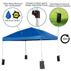 Flash Furniture 10'x10' Pop Up Event Straight Leg Canopy Tent With Sandbags And Wheeled Case -Coleman Shop GUEST 23078d2b b5fe 4088 a843 80045bc7adbf