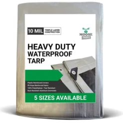Moose Supply 10 Mil Heavy Duty Waterproof Poly Tarp Cover, Silver -Coleman Shop GUEST 2419fbdc 322a 4c7d a16e 9f3db9b207f5