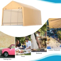 Costway 9x17 Ft Heavy Duty Carport Canopy PE Car Tent Steel Outdoor Garage Shelter 13 Costway 9x17 Ft Heavy Duty Carport Canopy PE Car Tent Steel Outdoor Garage Shelter -Coleman Shop GUEST 2723daf9 866d 4c11 b3a0 8a129fc8e9de
