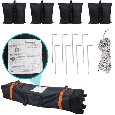 Sunnydaze Decor Sunnydaze Premium Pop-Up Canopy With Rolling Carry Bag And Sandbags 9 Sunnydaze Decor Sunnydaze Premium Pop-Up Canopy With Rolling Carry Bag And Sandbags - Image 9