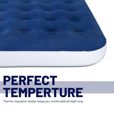 Continental Sleep 9" Inflatable Air Mattress, Comfort Coil Technology And High Capacity Pump, Good For Camping, Home And Portable Travel, Blue, 30". 2 Continental Sleep 9" Inflatable Air Mattress, Comfort Coil Technology And High Capacity Pump, Good For Camping, Home And Portable Travel, Blue, 30". - Image 2
