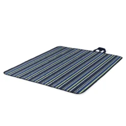 Picnic Time Vista Outdoor Picnic Blanket - Blue Stripe
