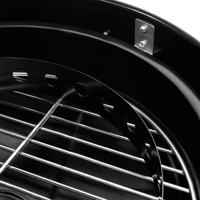 Barton 18" Charcoal BBQ Smoker Temperature Gauge Grill Cooker, Black 2 Barton 18" Charcoal BBQ Smoker Temperature Gauge Grill Cooker, Black - Image 2