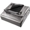 Moose Supply 10 Mil Heavy Duty Waterproof Poly Tarp Cover, Silver