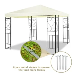 Costway 10'x10' Patio Gazebo Canopy Tent Steel Frame Shelter Patio Party Awning -Coleman Shop GUEST 363938ea b03d 4bb9 91e2 ee68bbe7e17f