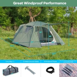 Costway 4-6 Person Camping Tent Waterproof Family Large Double-Layer Tents W/Front Porch 17 Costway 4-6 Person Camping Tent Waterproof Family Large Double-Layer Tents W/Front Porch -Coleman Shop GUEST 3fafc424 d517 4780 866f 7538f042b755
