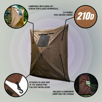 CLAM Quick-Set Screen Hub Tent Wind & Sun Panels, Accessory Only, Green 2 CLAM Quick-Set Screen Hub Tent Wind & Sun Panels, Accessory Only, Green - Image 2