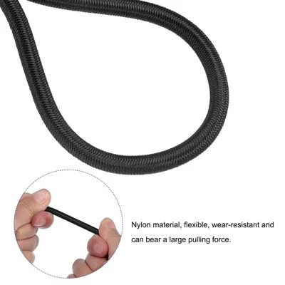 Unique Bargains Camping Outdoor Tent Elastic Rope With Hooks Black 6 Pcs 3 Unique Bargains Camping Outdoor Tent Elastic Rope With Hooks Black 6 Pcs - Image 3