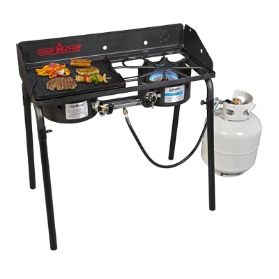 Camp Chef 2-Explorer Burner Stove With Detachable Legs - Black 1 Camp Chef 2-Explorer Burner Stove With Detachable Legs - Black