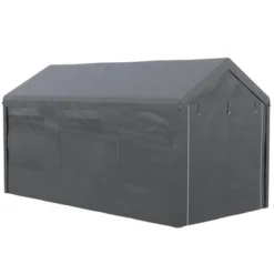 Outsunny 10' X 20' Carport & Party Tent, Height Adjustable Portable Garage With Mesh Windows For Parties, Wedding And Events -Coleman Shop GUEST 4a525b6e 8291 48d0 8150 e9a91f43390a