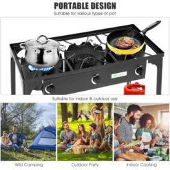 Costway Portable Propane 225,000-BTU 3 Burner Gas Cooker Outdoor Camp Stove BBQ -Coleman Shop GUEST 4b0a6ee4 a111 4bbf bb1e 8720ca06c09b