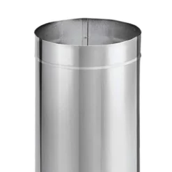 DuraVent DuraBlack 6DBK-48SS Stainless Steel Single Wall Wood Burning Stove Pipe Connector To Vent Smoke And Exhaust, 48 Inches Long X 6 Inch Diameter
