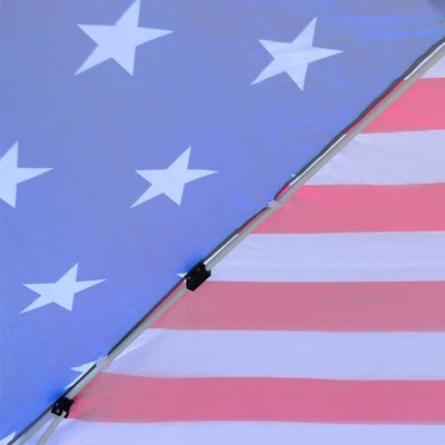 Outsunny 10' X 10' Pop Up Canopy Event Tent With American Flag Roof, Slanted Legs, Easy Height Adjustable For Wedding Party For Patio Backyard Garden 5 Outsunny 10' X 10' Pop Up Canopy Event Tent With American Flag Roof, Slanted Legs, Easy Height Adjustable For Wedding Party For Patio Backyard Garden - Image 5