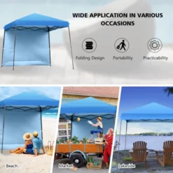 Tangkula 10x10 Ft Pop Up Canopy Tent One Person Set-up Instant Shelter With Central Lock W/ Roll-up Side Wall -Coleman Shop GUEST 52ca1db0 ccc8 4692 bd9f d96d7fbccc6c