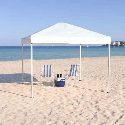 Flash Furniture 10'x10' Outdoor Pop Up Event Slanted Leg Canopy Tent With Carry Bag 1 Flash Furniture 10'x10' Outdoor Pop Up Event Slanted Leg Canopy Tent With Carry Bag