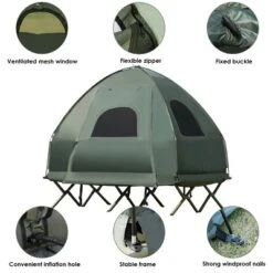 Tangkula Folding 2-Person Camping Tent Cot Portable Pop-Up Tent With Sleeping Bag&Air Mattress For Outdoor Activity 11 Tangkula Folding 2-Person Camping Tent Cot Portable Pop-Up Tent With Sleeping Bag&Air Mattress For Outdoor Activity -Coleman Shop GUEST 54f6f273 5bc8 4cc6 b501 356e6acd86b5