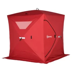 Outsunny 4 Person Ice Fishing Shelter, Waterproof Oxford Fabric Portable Pop-up Ice Tent With 2 Doors For Outdoor Fishing -Coleman Shop GUEST 58eff490 99c4 4e4c a7b7 e427cf526d5b
