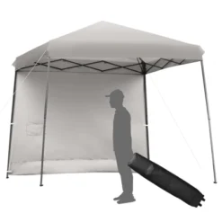 Tangkula 10x10 Ft Pop Up Canopy Tent One Person Set-up Instant Shelter With Central Lock W/ Roll-up Side Wall -Coleman Shop GUEST 5f802480 855b 4688 8e57 490de3fb671d