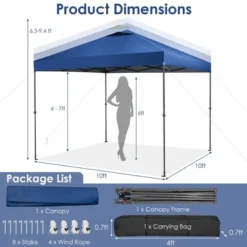 Costway Patio 10x10ft Outdoor Instant Pop-up Canopy Folding Tent Sun Shelter UV50+ Gray/Blue/White 13 Costway Patio 10x10ft Outdoor Instant Pop-up Canopy Folding Tent Sun Shelter UV50+ Gray/Blue/White -Coleman Shop GUEST 61e57e1f af01 4f5f a48e fdda0cea503a