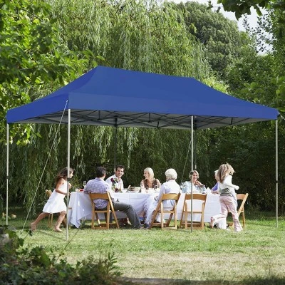 Costway 10'x20' Pop Up Canopy Tent Folding Heavy Duty Sun Shelter Adjustable W/Bag 3 Costway 10'x20' Pop Up Canopy Tent Folding Heavy Duty Sun Shelter Adjustable W/Bag - Image 3