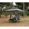 Z-Shade 13 X 13 Foot Adjustable Height Instant Gazebo Outdoor Canopy Patio Shelter Tent With Stakes, Steel Frame, And Storage Carry Bag, Gray