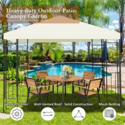 Costway 10'x10' Patio Gazebo Canopy Tent Steel Frame Shelter Patio Party Awning -Coleman Shop GUEST 67c54fc4 61ae 4962 ac76 1b37b318a298