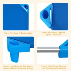 Costway Pack Of 6 Kids Stackable Naptime Cot 52'' L X 23'' W Daycare Rest Mat -Coleman Shop GUEST 6a0b4fa0 91e1 4df1 8232 4a5f2443435e