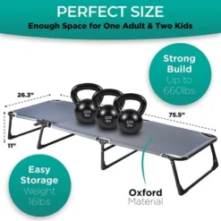 Zone Tech Folding Travel Cot & Cot Pad Premium Quality 4 Positions Adjustable, Portable, For Adult And Kids-Perfect For Camping, Lawn, Patio, Beach -Coleman Shop GUEST 6a92075f 8742 4cb4 8ac2 39d2cf8794ac