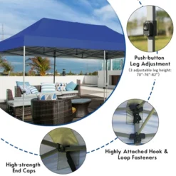 Costway 10'x20' Pop Up Canopy Tent Folding Heavy Duty Sun Shelter Adjustable W/Bag 16 Costway 10'x20' Pop Up Canopy Tent Folding Heavy Duty Sun Shelter Adjustable W/Bag -Coleman Shop GUEST 76b7b2bd 2cf3 477f 84c7 5e884558030a