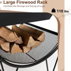 Costway Outdoor Wood Burning Fire Pit Steel Patio Stove W/ Log Storage Rack & Wheels 15 Costway Outdoor Wood Burning Fire Pit Steel Patio Stove W/ Log Storage Rack & Wheels -Coleman Shop GUEST 77203207 7719 43e3 becb 7a4fd5ae8860
