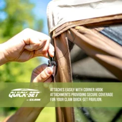 CLAM Quick-Set Outdoor Gazebo Screen Tent Canopy Accessory Rain Fly Roof Tarp For Pavilion/Pavilion Camper Models, Tan (Tent Not Included) -Coleman Shop GUEST 7c94e3eb dd5e 4fee 8a89 6513fa25f69a