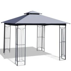 Tangkula 2-Tiers 10'x10' Outdoor Canopy Gazebo Heavy-Duty Steel Frame Party Patio Large Canopy L-Shaped Gazebo Beige/Grey -Coleman Shop GUEST 7e396e01 14b4 43ba 8b4a 3403f2167264