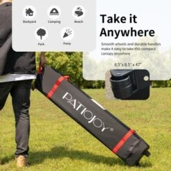 Tangkula 6.6’ X 6.6’ Pop-up Canopy Tent Outdoor Camping Sun Shelter W/ Portable Roller Bag & 4 Weight Bags Blue/ White/ Grey -Coleman Shop GUEST 7f703c48 1b7a 454d af99 85ce85d15346