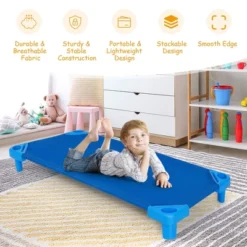 Costway Pack Of 6 Kids Stackable Naptime Cot 52'' L X 23'' W Daycare Rest Mat -Coleman Shop GUEST 81077db0 5634 417d 94c8 9b6dfbf207e3