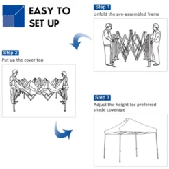 Costway 10' X 10' Portable Pop Up Canopy Event Party Tent Adjustable W/Roller Bag White/Blue/Grey -Coleman Shop GUEST 86cc94b8 93de 42a0 a36a 772e84d8936f