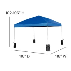 Flash Furniture 10'x10' Pop Up Event Straight Leg Canopy Tent With Sandbags And Wheeled Case -Coleman Shop GUEST 875f7d06 aec9 4dcb b998 2ed8986e85bd