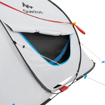Decathlon Quechua Quechua 2 Second Fresh & Black Waterproof Pop Up Camping Tent 3 Person, White 4 Decathlon Quechua Quechua 2 Second Fresh & Black Waterproof Pop Up Camping Tent 3 Person, White - Image 4